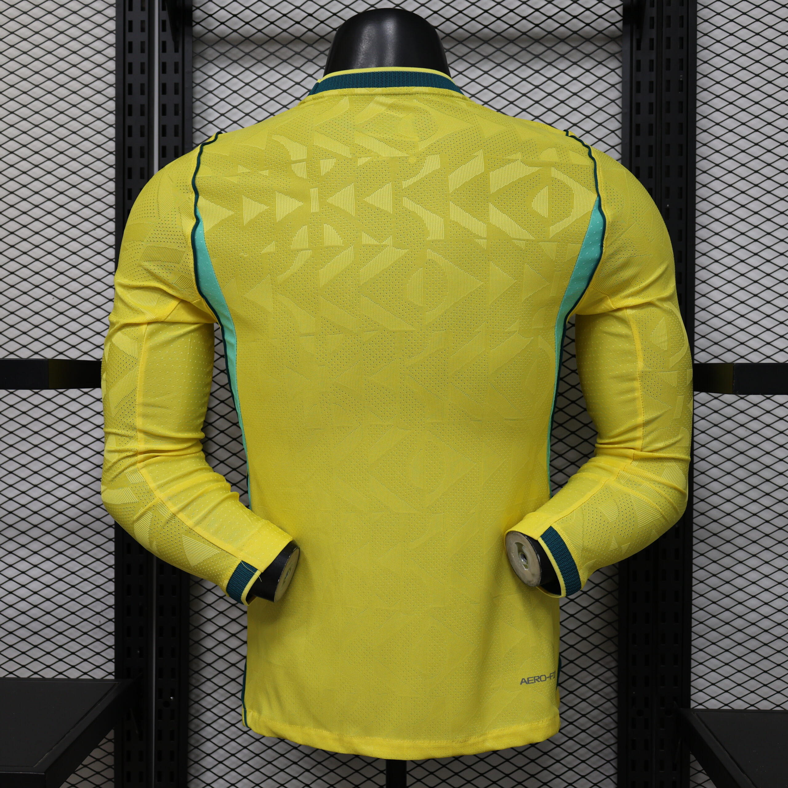 26. Brazil Home Press Line Edition Long Sleeve Jersey S-3XL 3