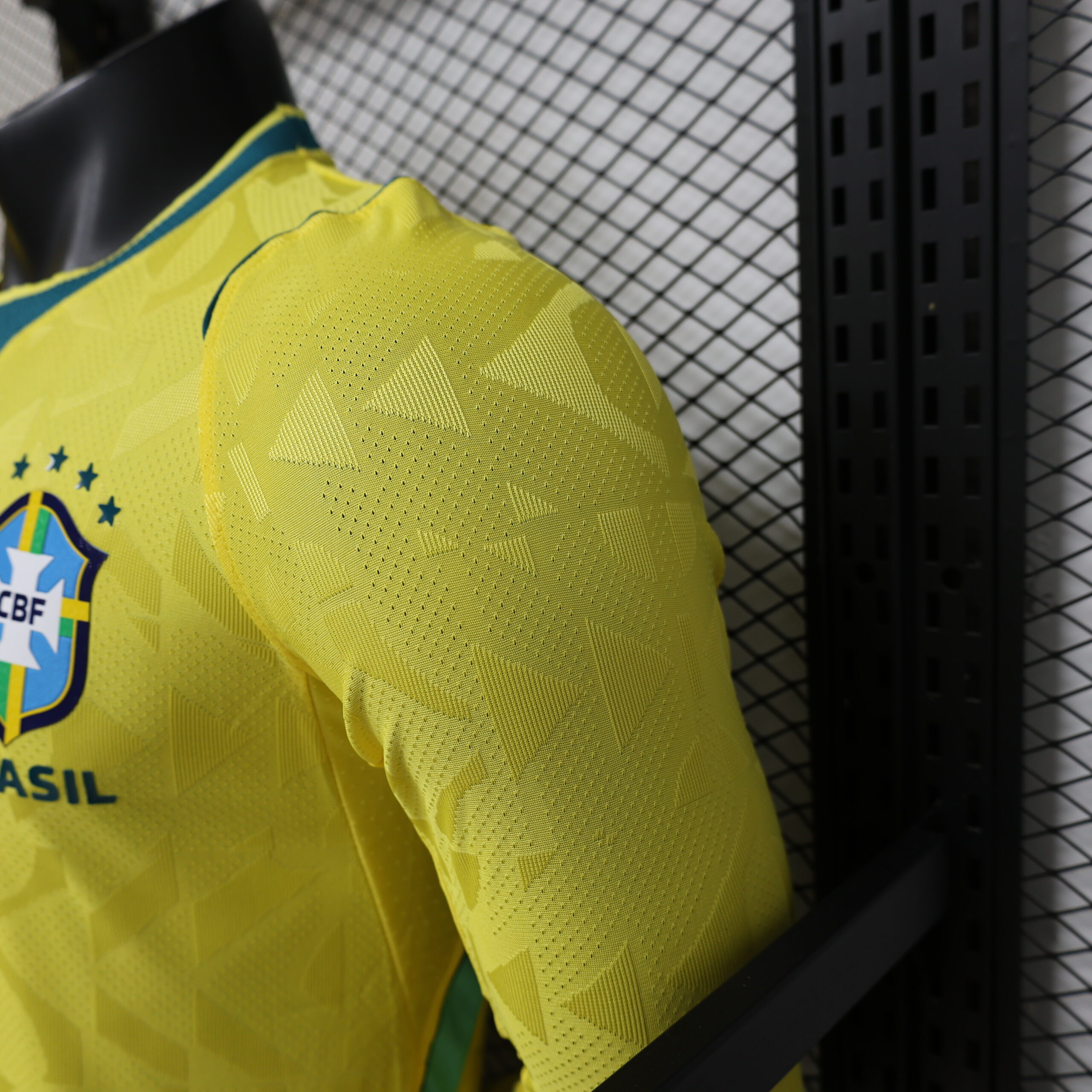 26. Brazil Home Press Line Edition Long Sleeve Jersey S-3XL 7