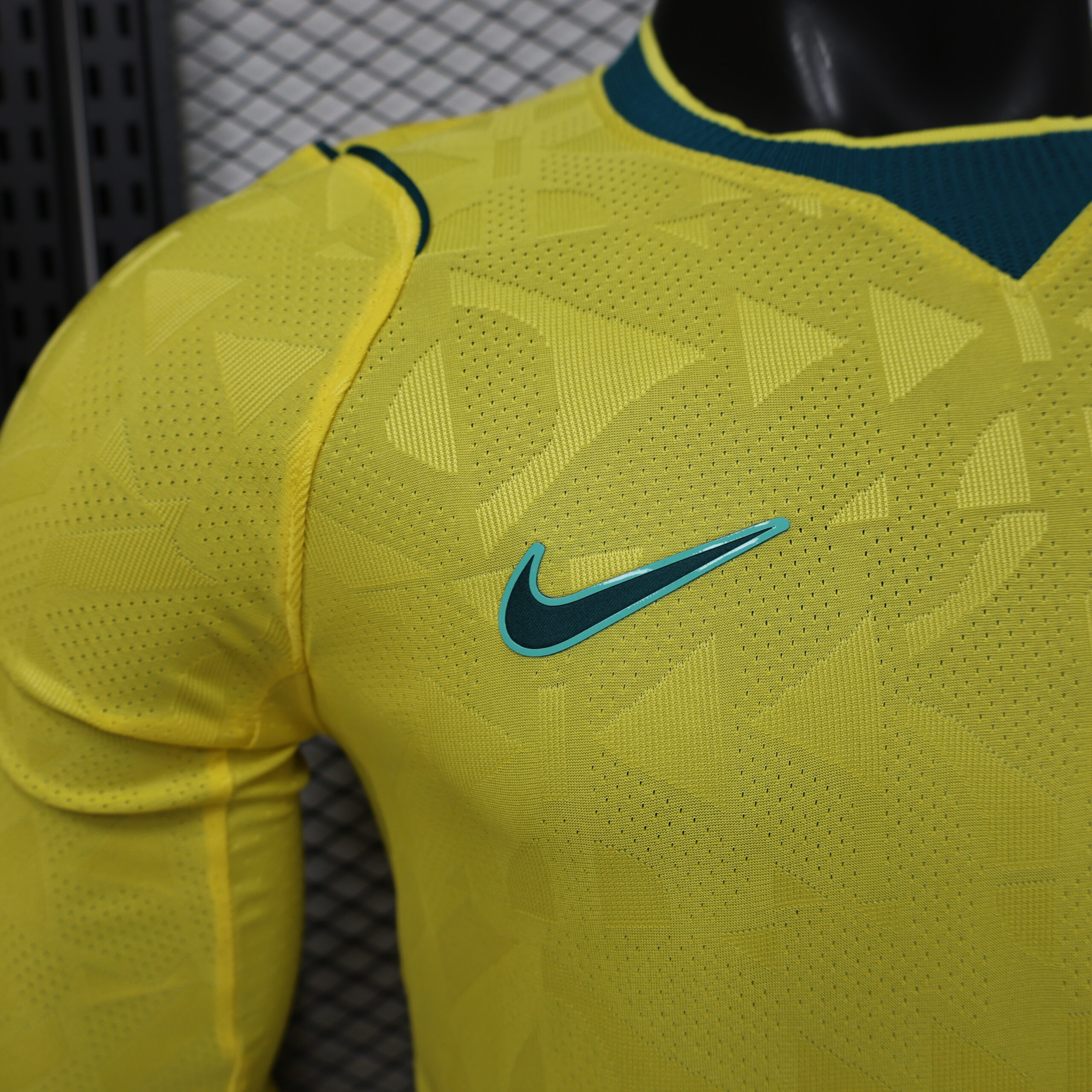 26. Brazil Home Press Line Edition Long Sleeve Jersey S-3XL 8