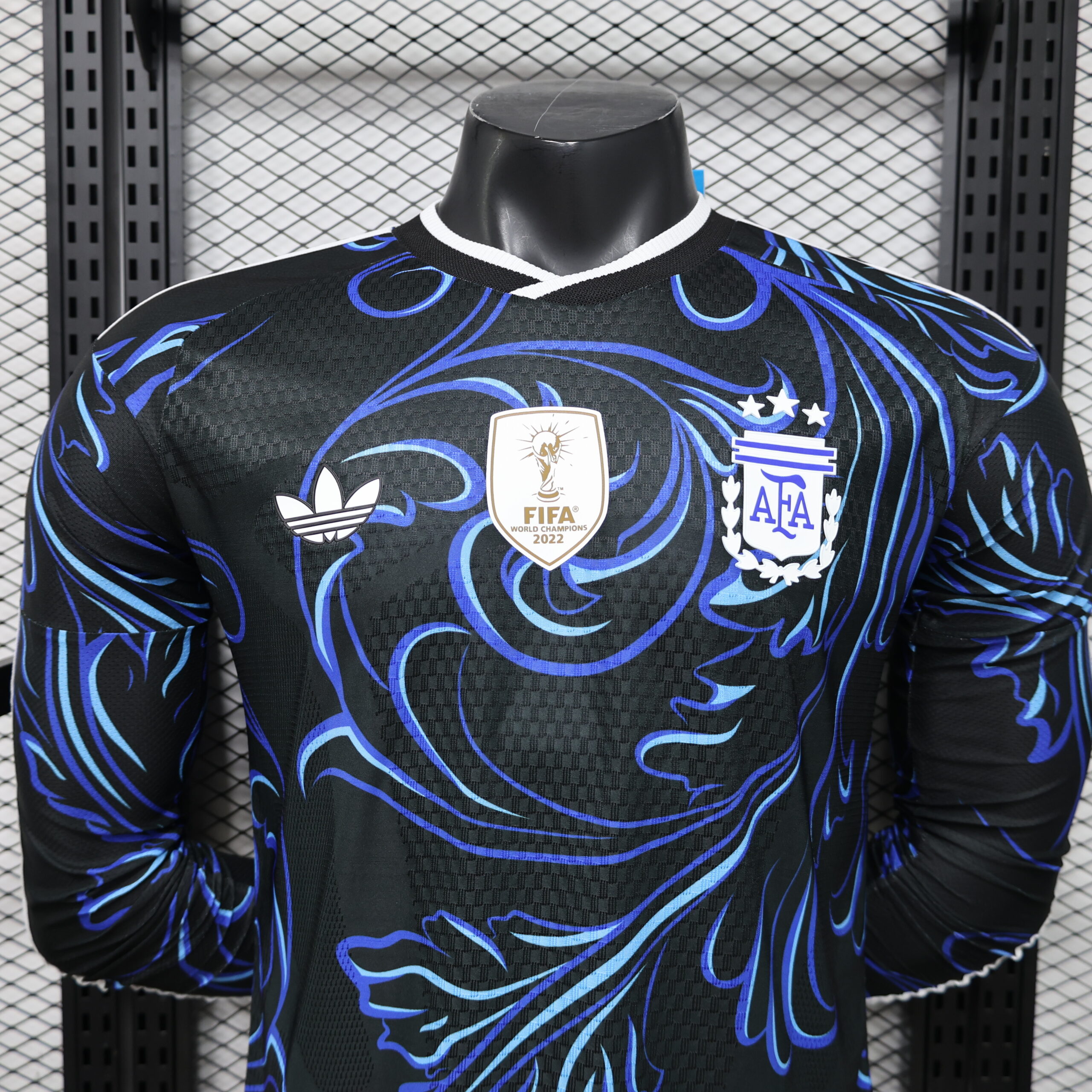 26.27 Argentina Away Player Version Long Sleeve Jersey S-3XL 10