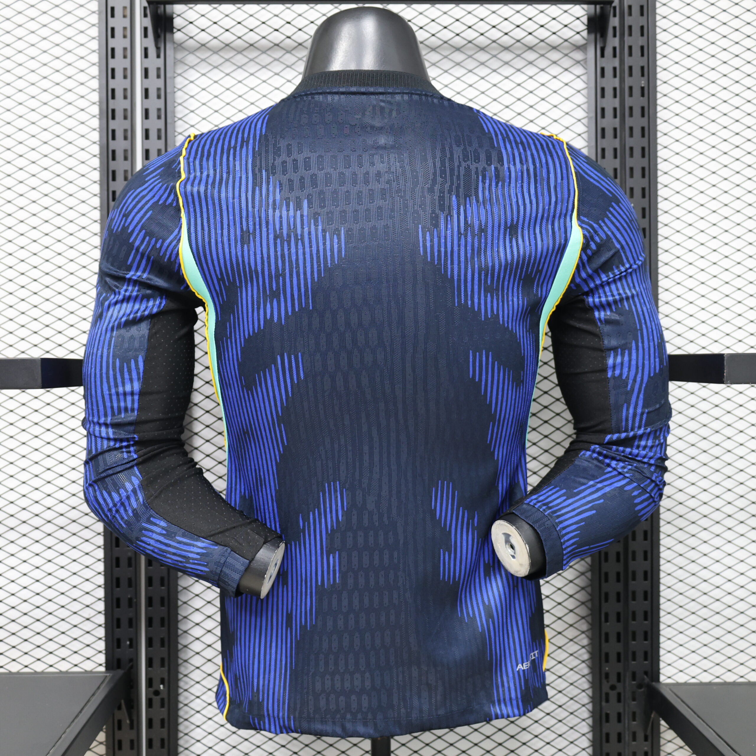 Brazil Away 1:1 Pressed Line Long Sleeve Jersey S-3XL 2