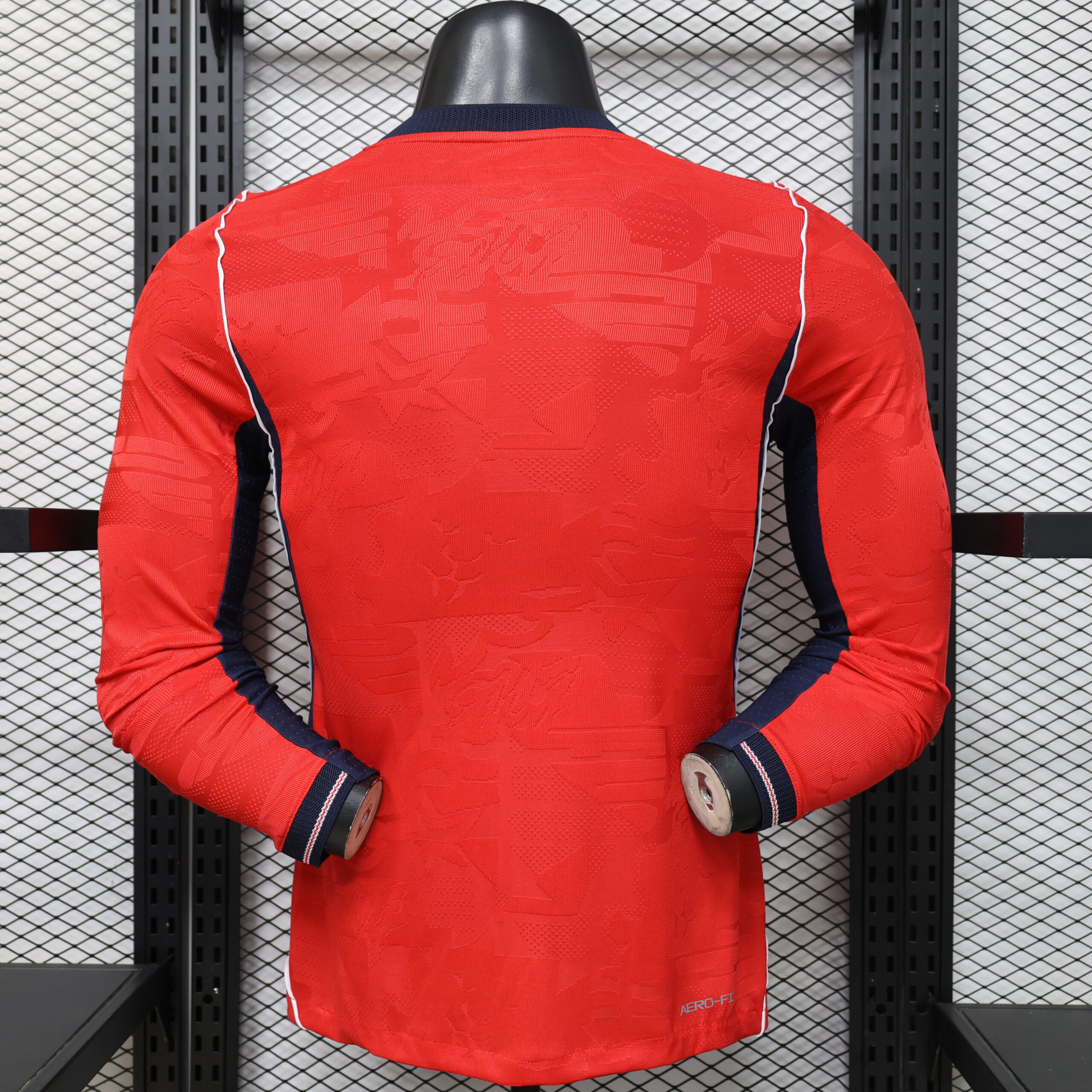 England Away Player Version Long Sleeve Jersey 2
