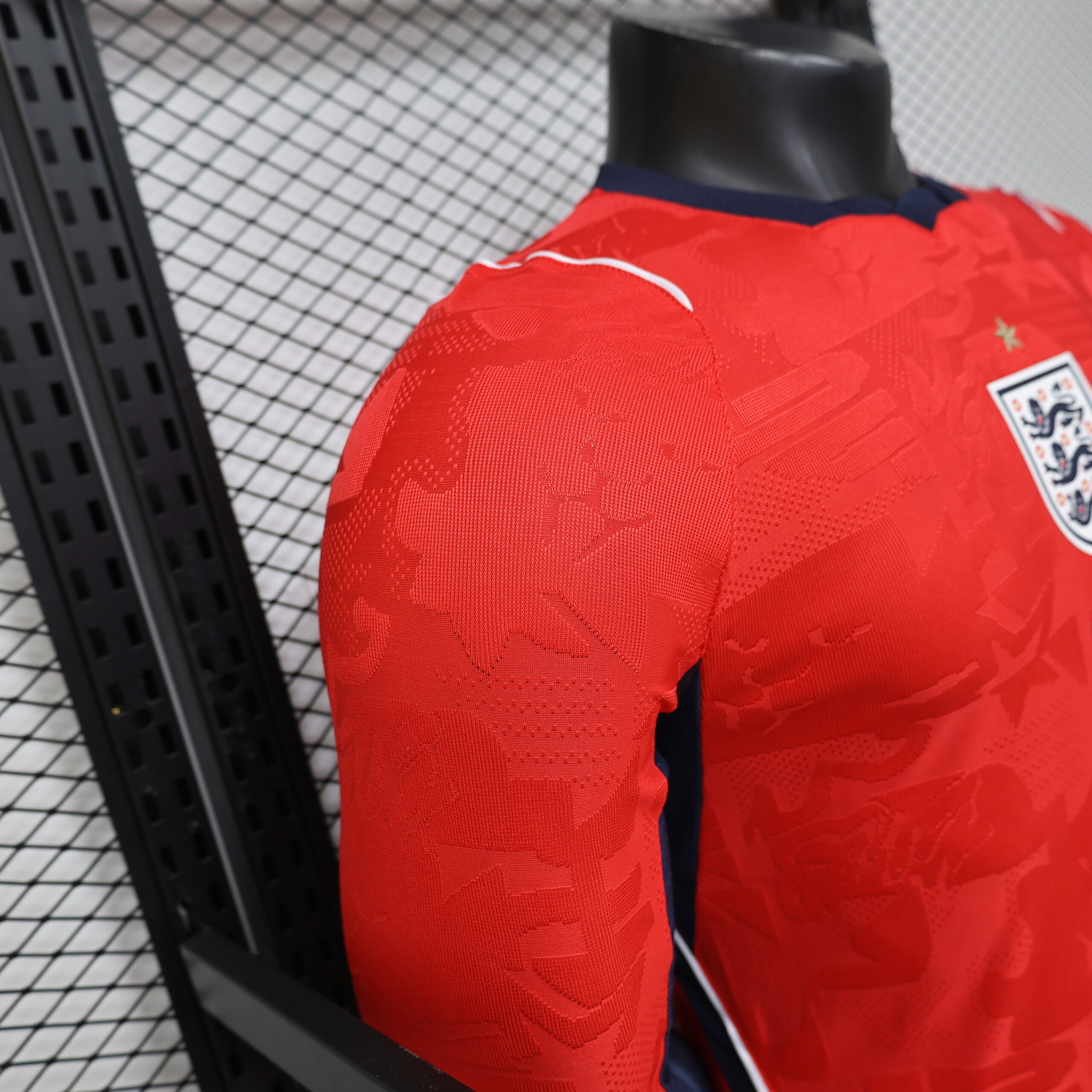 England Away Player Version Long Sleeve Jersey 4