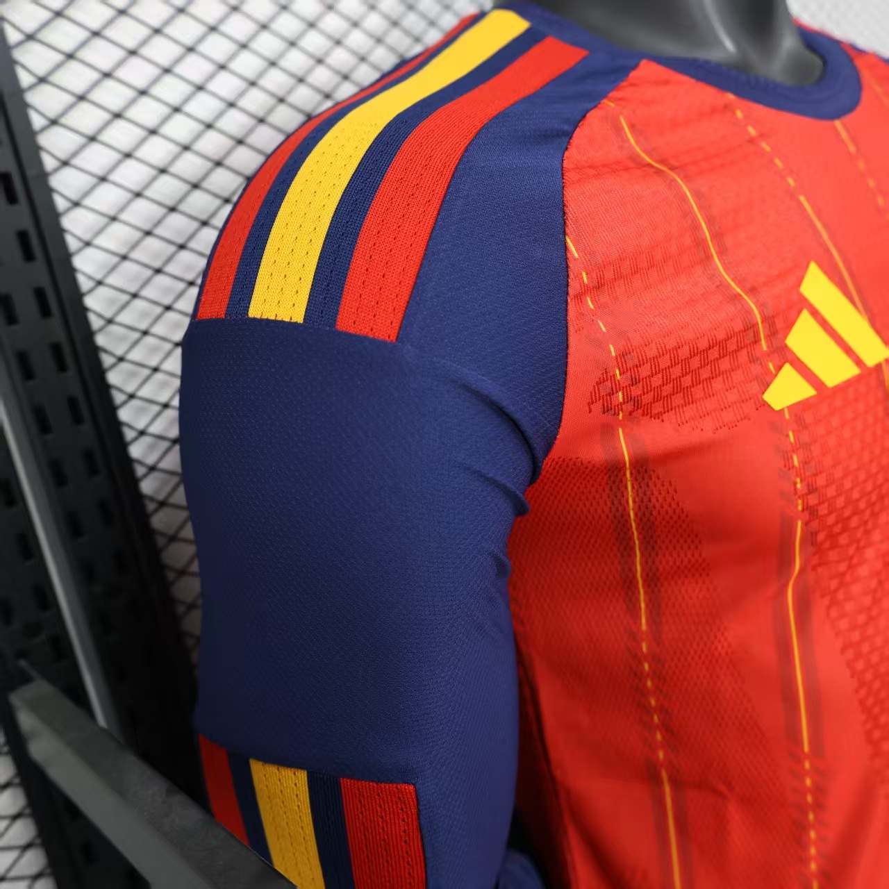 26 Spain Home Long Sleeve Jersey S-3XL 5