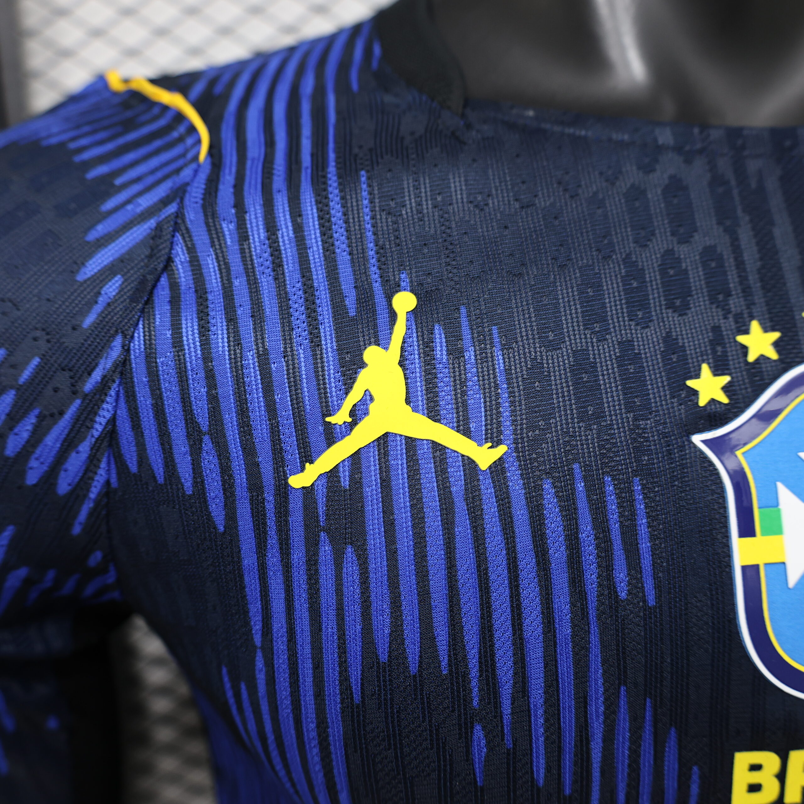 Brazil Away 1:1 Pressed Line Long Sleeve Jersey S-3XL 7