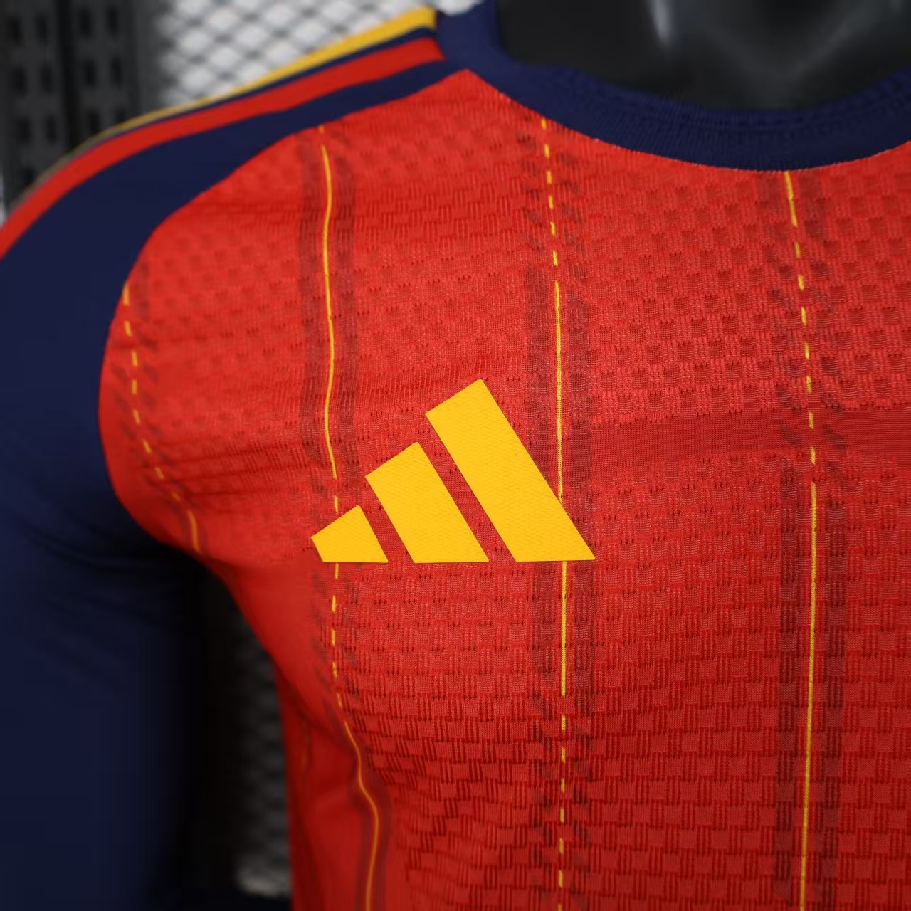 26 Spain Home Long Sleeve Jersey S-3XL 7