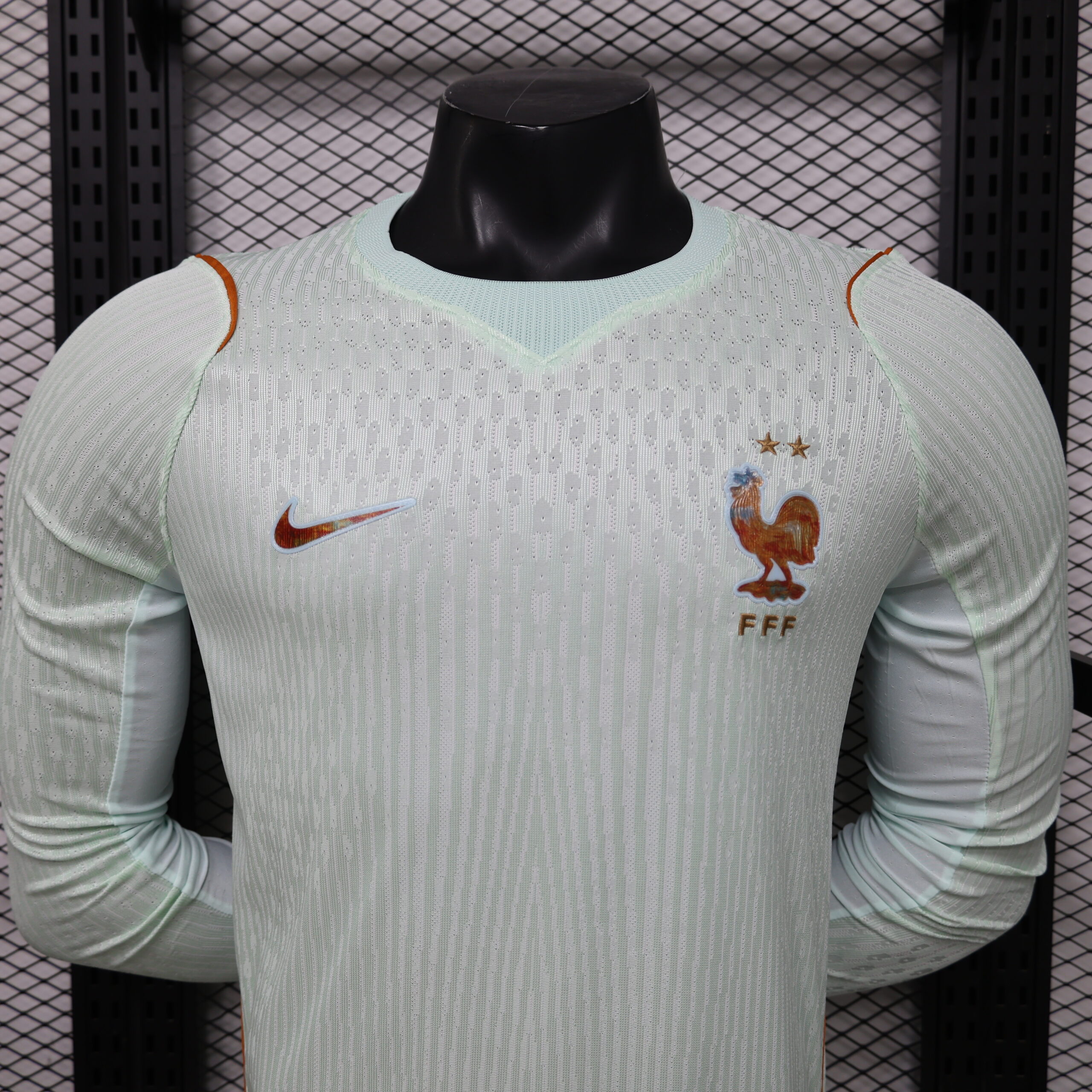 26. France Away Long Sleeve Jersey (Stars and F Embroidery) S-3XL 9